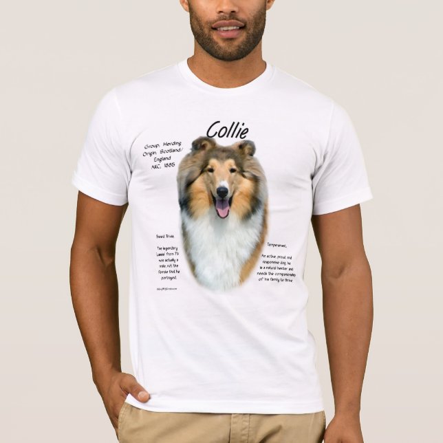 Camiseta Sable Rough Collie Conheça a Raça (Frente)