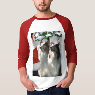 Camiseta Sable Rough Collie presentes de Natal