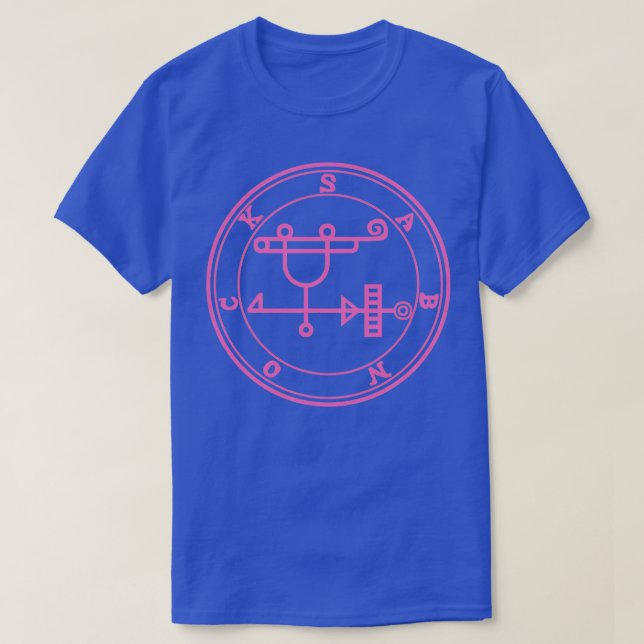 Camiseta Sabnock Sigil constrói torres altas cor-de-rosa (Frente do Design)