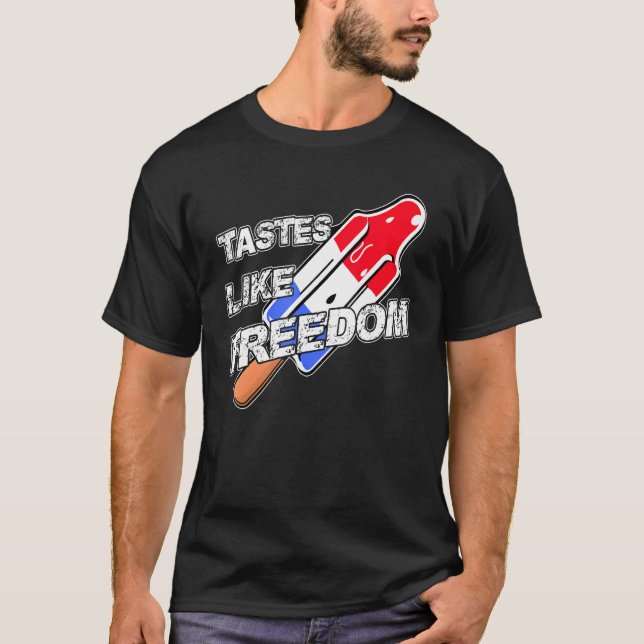 Camiseta Sabor Como Liberdade Verão Picolé 4 De Julho Re (Frente)