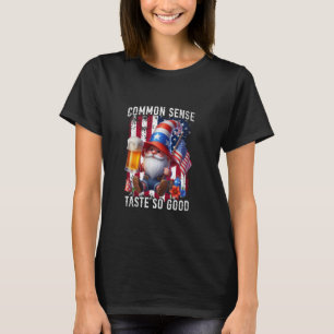 Camiseta Sabor de bom senso tão bom Gnomo Beer 4 de julho