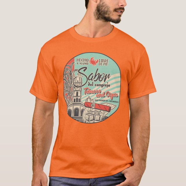Camiseta Sabor del Cangrejo Tropical Tee (Frente)