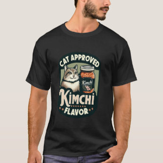 Camiseta Sabor Kimchi Aprovado pelo Gato - Amante de Gatos