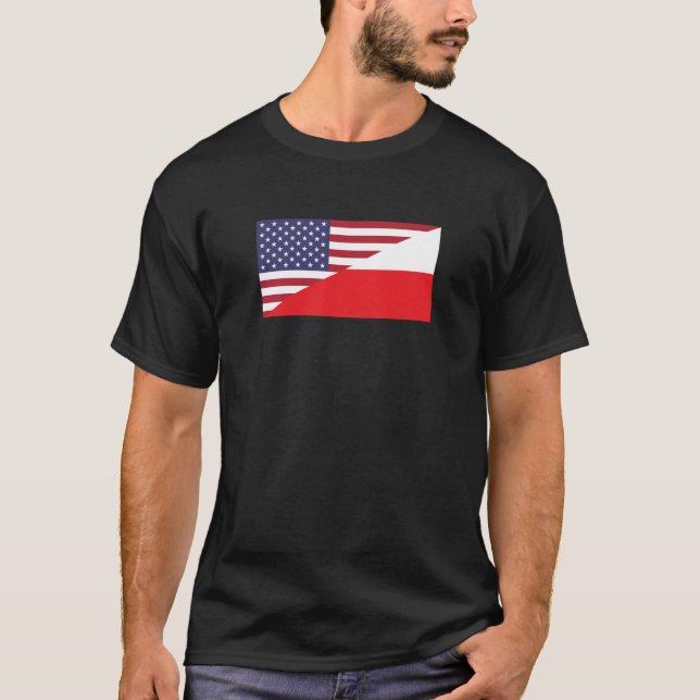 Camiseta Sabor Polonês de Bandeira Americana (Frente)