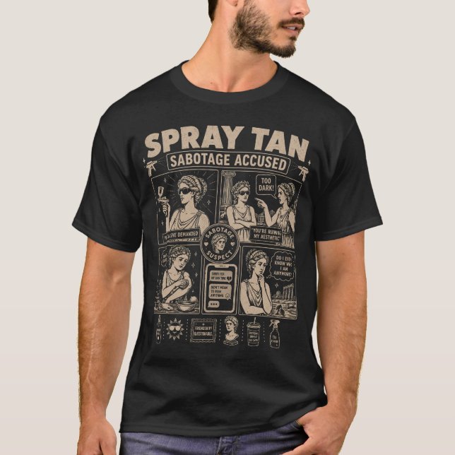 Camiseta Sabotagem de bronzeado a spray (Frente)