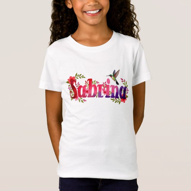Camiseta Sabrina - Personalised Shirt  - For Kids (Frente)