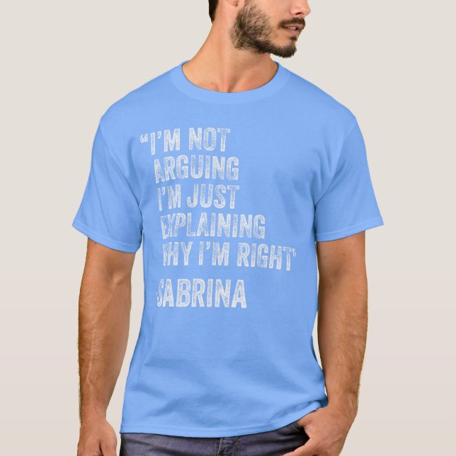 Camiseta Sabrina Quote Funny Birthday Custom Name Idea Engi (Frente)
