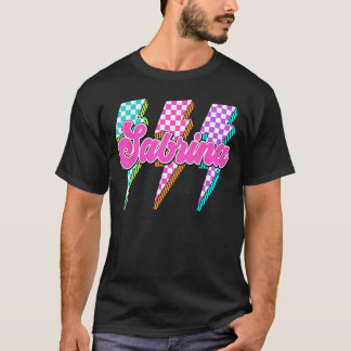 Camiseta Sabrina Xadrez Eu Amo Sabrina 80s Vintage retrô