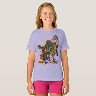 Camiseta Saca de Halloween Witch & Deinocheirus Trick-or-Tr