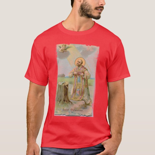 Camiseta Sacerdote católico & mártir dos namorados do santo (Frente)