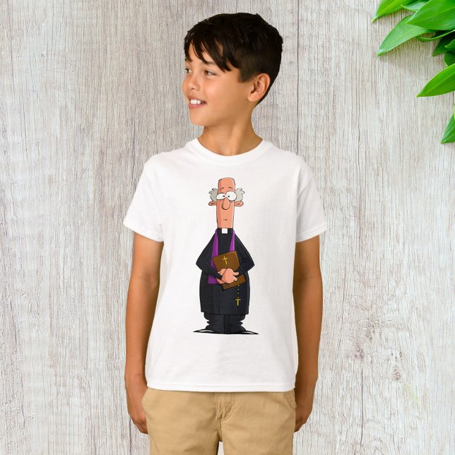 Camiseta Sacerdote com Bíblia IFunny Clergacter (Criador carregado)
