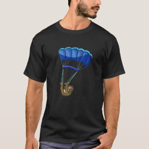 Camiseta Saci Voador Divertido de Parapente Saltando de Par