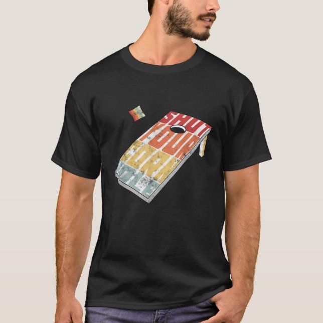 Camiseta Saco de Bean Engraçado fecha seu buraco de milho E (Frente)