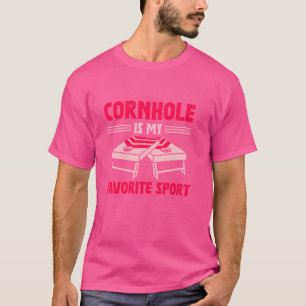Camiseta Saco de Bean Engraçado Mulheres Cornhole Corn Hole