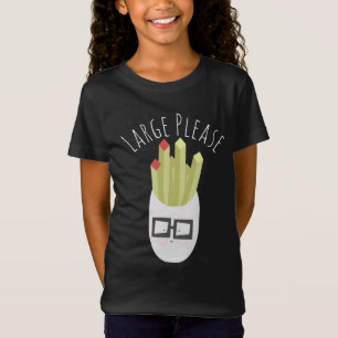 Camiseta Saco de Cartoon Fries Cute  