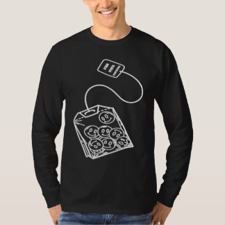 Camiseta Saco de Chá de Rosto Sorridente Fofo Cara Feliz Ac