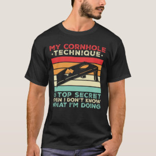 Camiseta Saco de Cornhole Engraçado Jogador de Cornhole