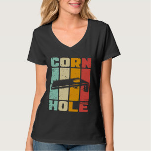 Camiseta Saco de Cornhole Jogo de Lançamento Retro Vintage