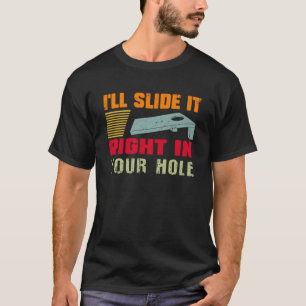 Camiseta Saco de Cornhole Jogo de Lançamento Retro Vintage