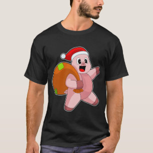 Camiseta Saco de Natal de Porco
