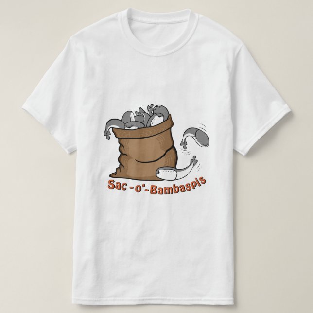 Camiseta Saco de Sacabambaspis (Frente do Design)
