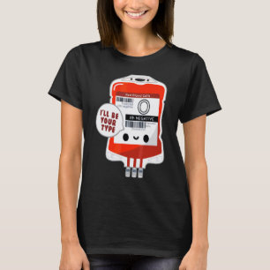 Camiseta Saco de Sangue Eu Serei Seu Tipo Enfermeira