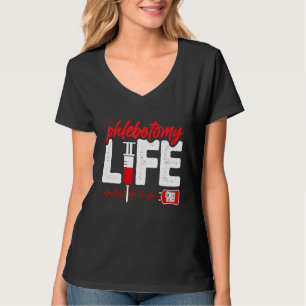 Camiseta Saco de Sangue Flebotomia Vida Flebotomista Homens