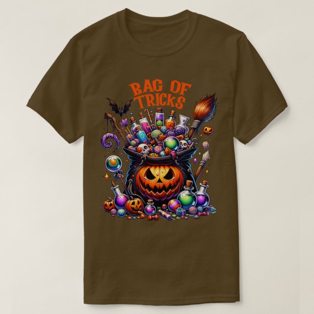 Camiseta Saco De Truques É Pessoas Da Época De Halloween (Frente do Design)