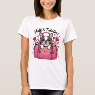 Camiseta Sacol de Maquiagem de Bulldog Francês Fofo & Fabul