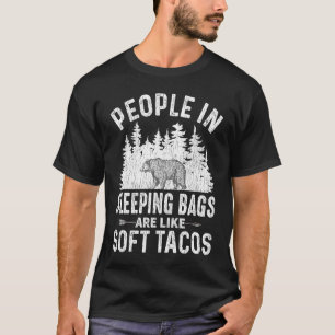 Camiseta Sacolas de dormir como tacos macios para acampamen