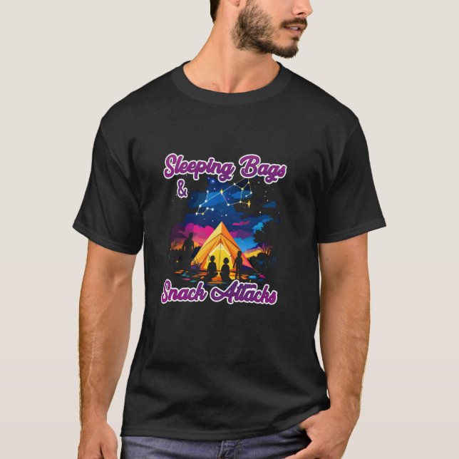 CAMISETA SACOS-CAMA E ATAQUES DE LANCHE (Frente)