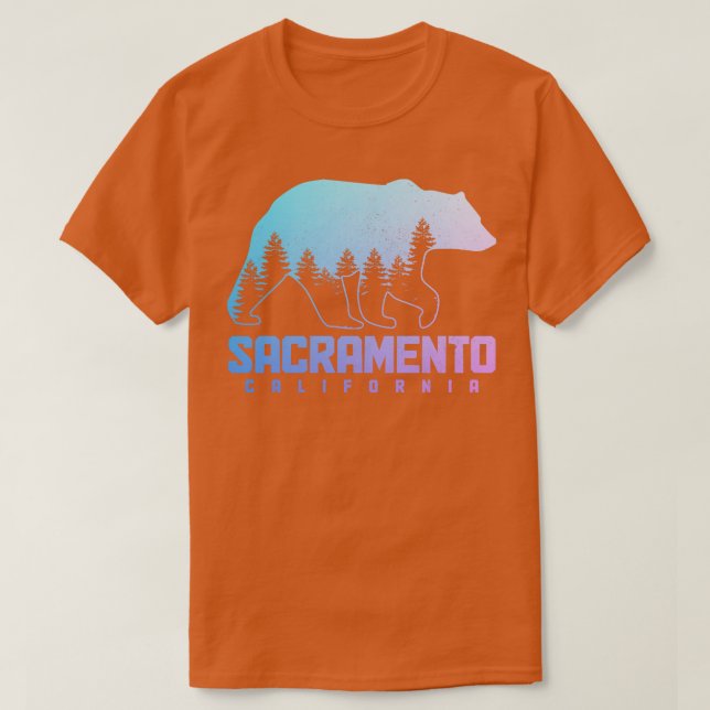 Camiseta Sacramento California Bear Grizzly Pride Outdoor V (Frente do Design)