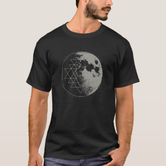 Camiseta Sacred Geometry Sri Yantra Moon Psychedelic Vintag