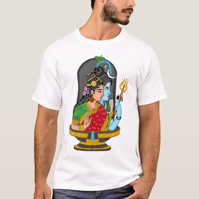 Camiseta Sacred Shiva Parvati T-Shirt – Divine Love & Cosmi (Frente)