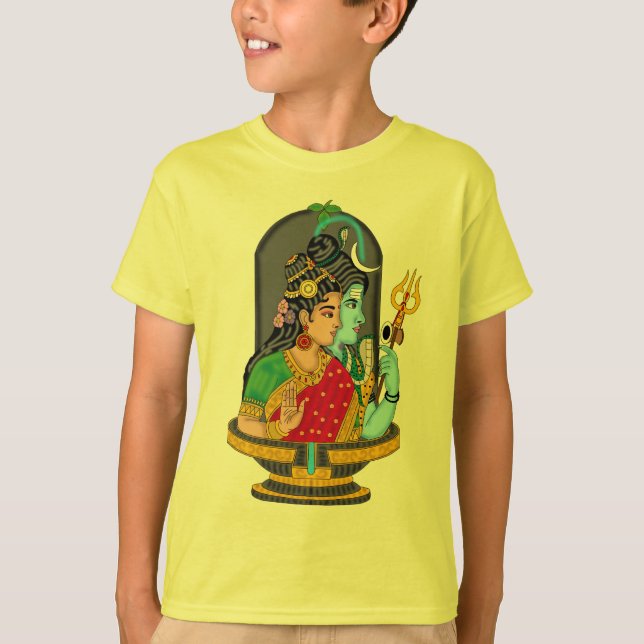 Camiseta Sacred Shiva Parvati T-Shirt – Divine Love & Cosmi (Frente)