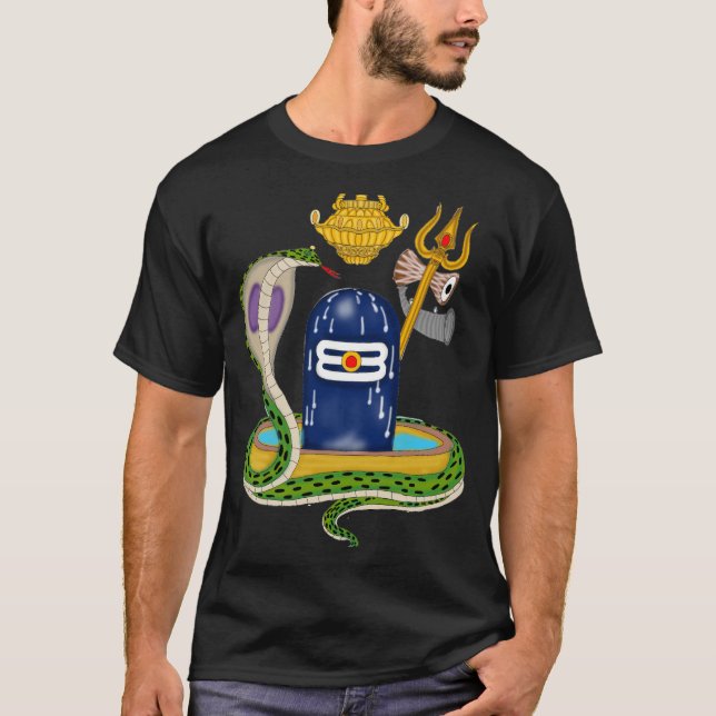 Camiseta Sacred Shivlingam – Divine Mahadev Spiritual T-Shi (Frente)