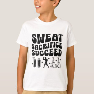 Camiseta Sacrifício Suor Sucesso Boxeador Esportes Força At