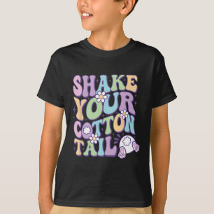 Camiseta Sacuda Seu Rabo de Algodão Coelhinho de Páscoa Fel