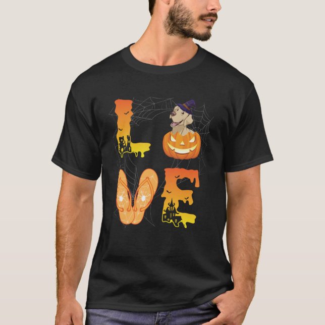 Camiseta Sacudir da Lua Bat Flex Pumpkin Labrador Retriever (Frente)