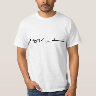 Camiseta Sacudir da mesa que lança o Emoticon do ASCII