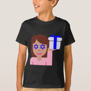 Camiseta sacudir de cabelo chanukkah emoji