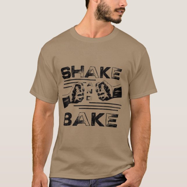 Camiseta Sacudir Engraçado E Assar Fazendo Bolo De Baqueiro (Frente)