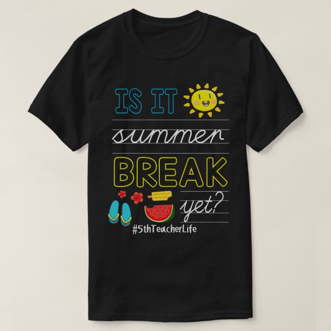 Camiseta Sacudir Flop Sun É O Verão Break Ainda 5 (Frente do Design)