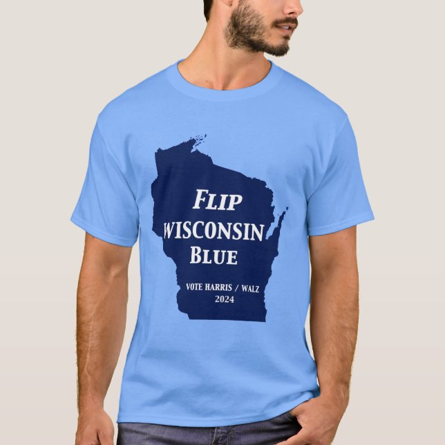 Camiseta Sacudir Wisconsin Blue em 2024 (Frente)