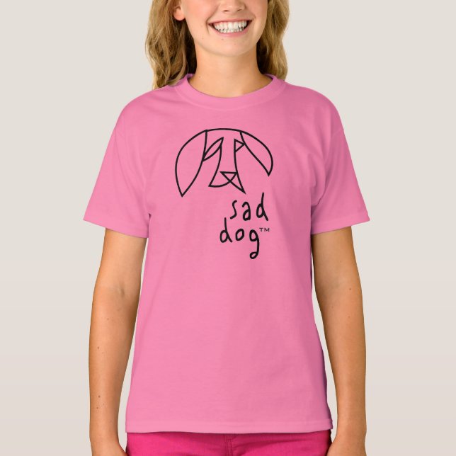Camiseta Sad Dog™ - Babydoll para raparigas (Frente)