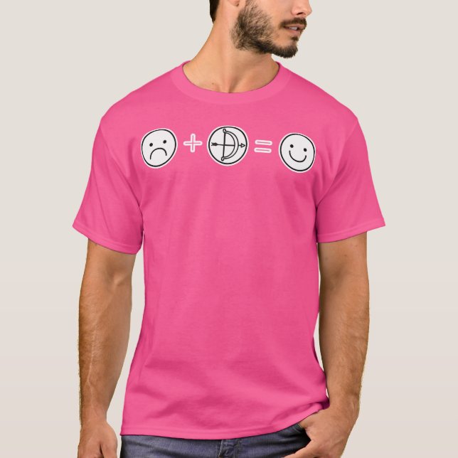 Camiseta Sad Face Archery Feliz Caça ao Arco (Frente)