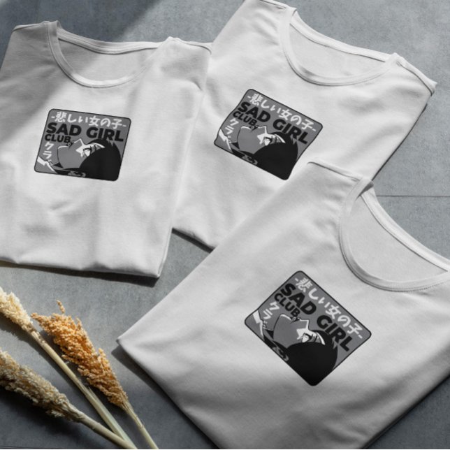 Camiseta Sad Girl Club Anime (Criador carregado)
