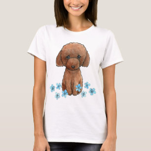 Camiseta Sad Puppy Red Poodle Doodle Chocolate Doodle