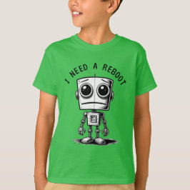 Camiseta Sad Robot - Preciso De Uma Reinicialização