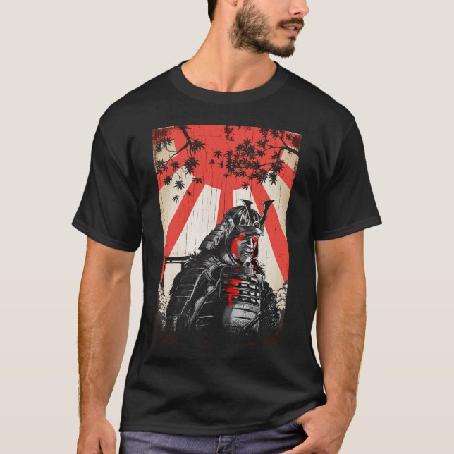 Camiseta Sad Samurai Guerreiro Japonês Cultura Escrevária (Frente)